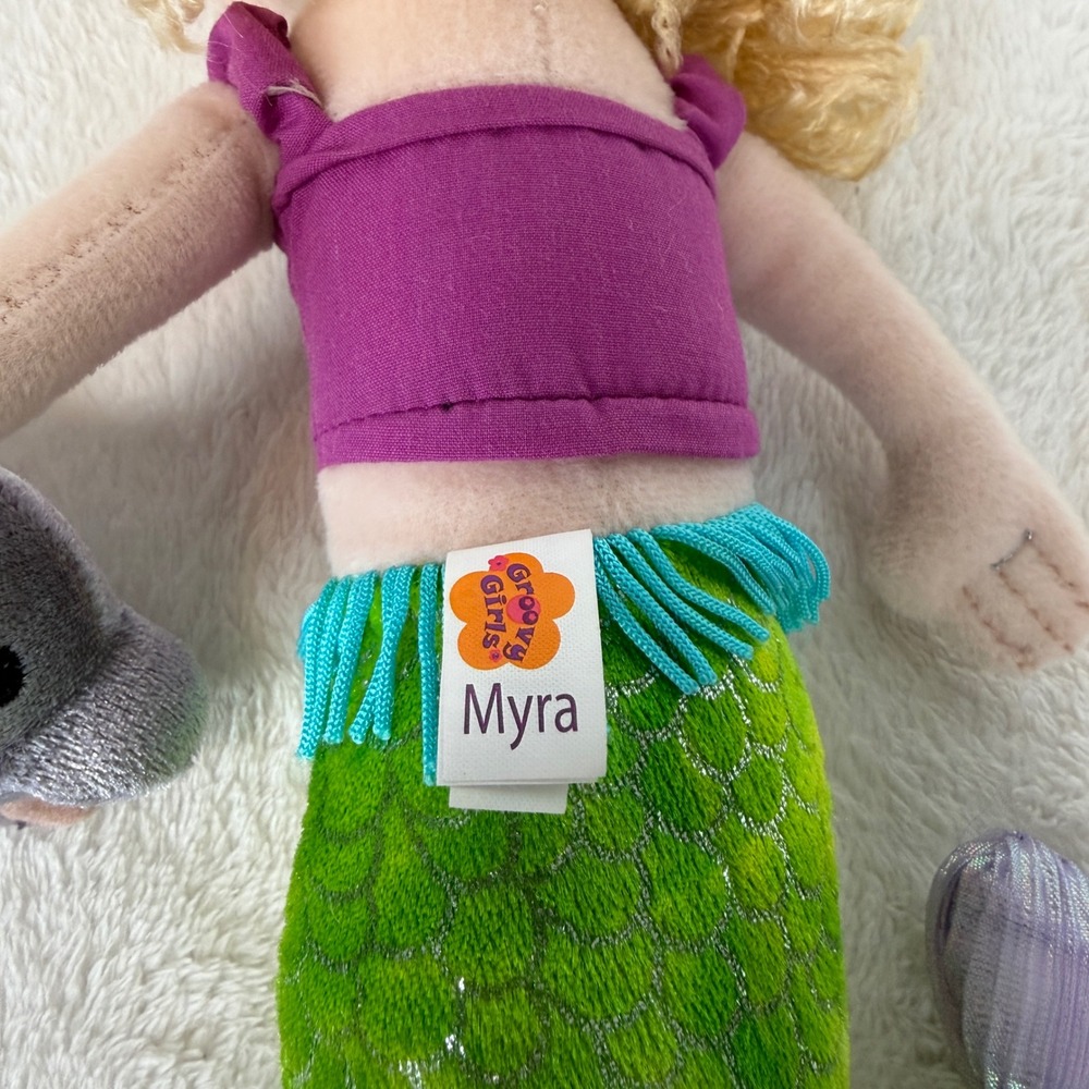 Manhattan Toy Groovy Girls Myra Mermaid Doll w/ Dolphin Complete Set - Picture 5 of 9